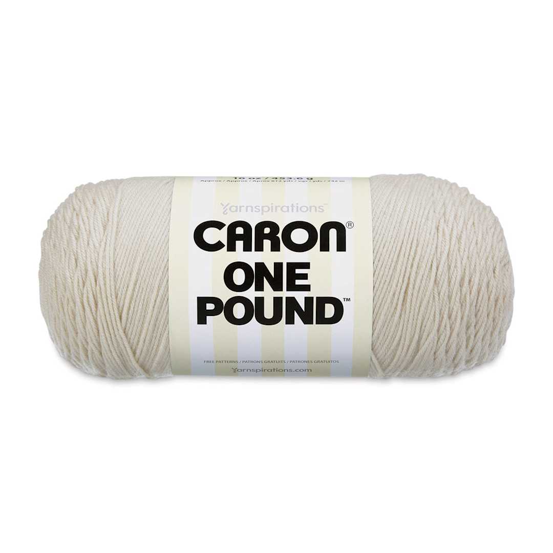 Open in modal - Caron One Pound Acrylic Yarn - 1 lb, 4-Ply, Off White