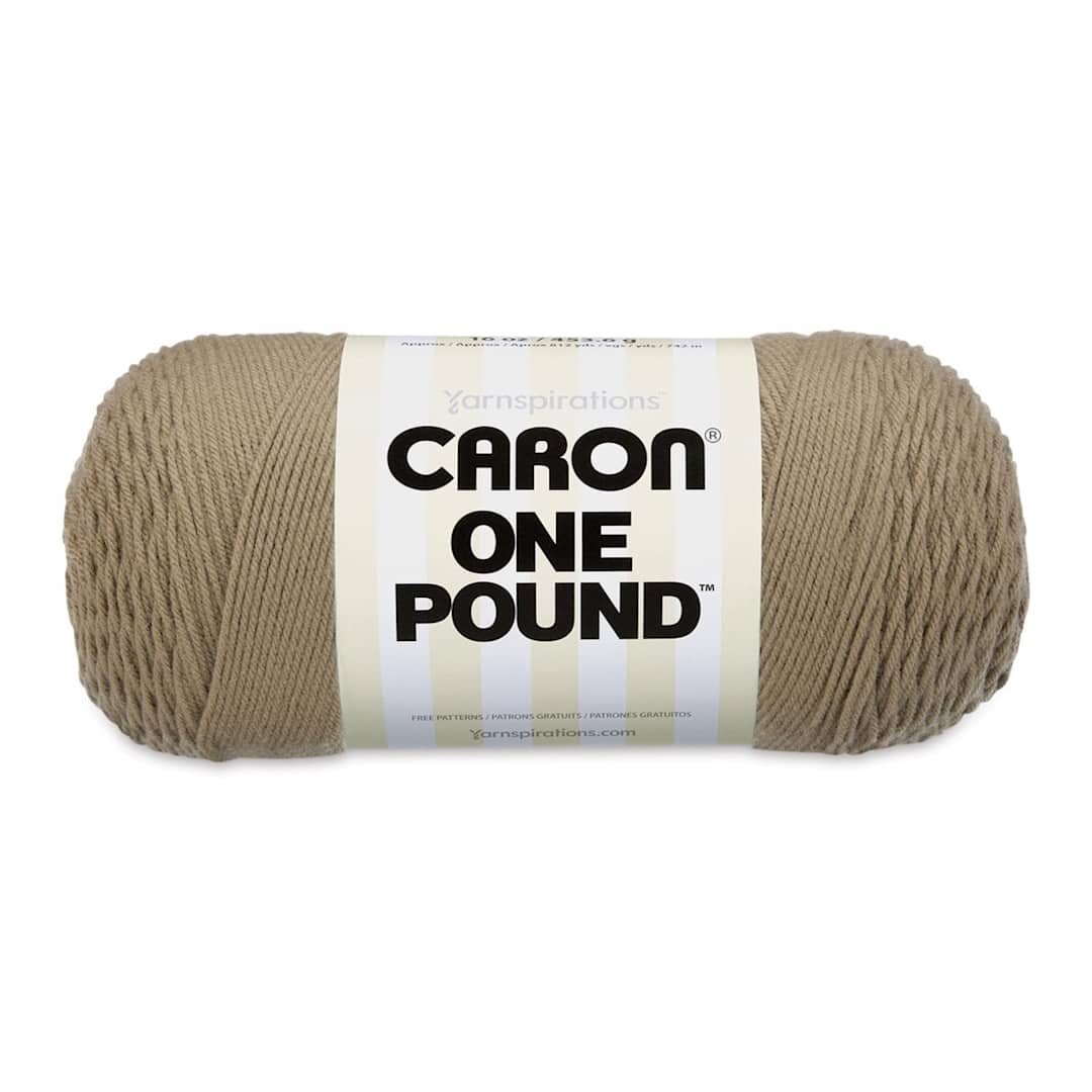 Open in modal - Caron One Pound Acrylic Yarn - 1 lb, 4-Ply, Taupe