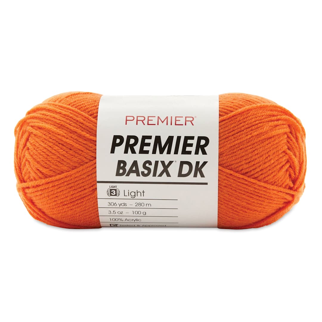 Open in modal - Premier Yarn Basix DK Yarn - Orange, 306 yards