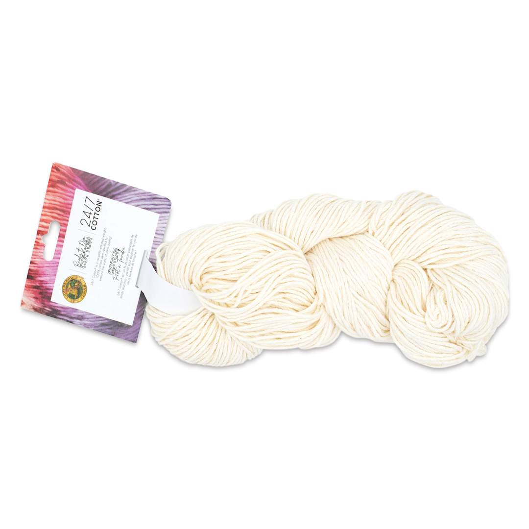 Open in modal - Lion Brand Ready to Dye 24/7 Cotton Yarn