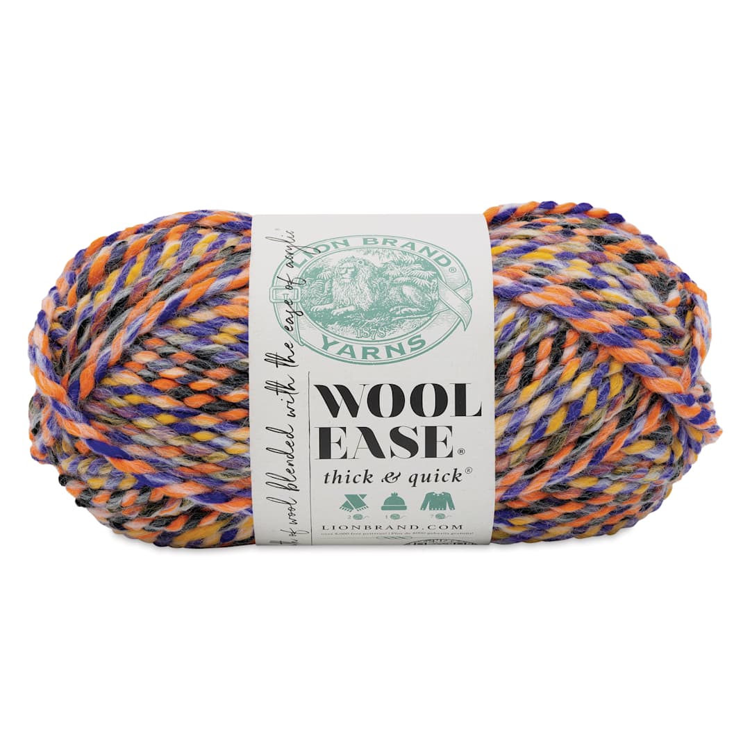 Open in modal - Lion Brand Wool Ease Thick & Quick Yarn - Twilight Ember, 106 yds
