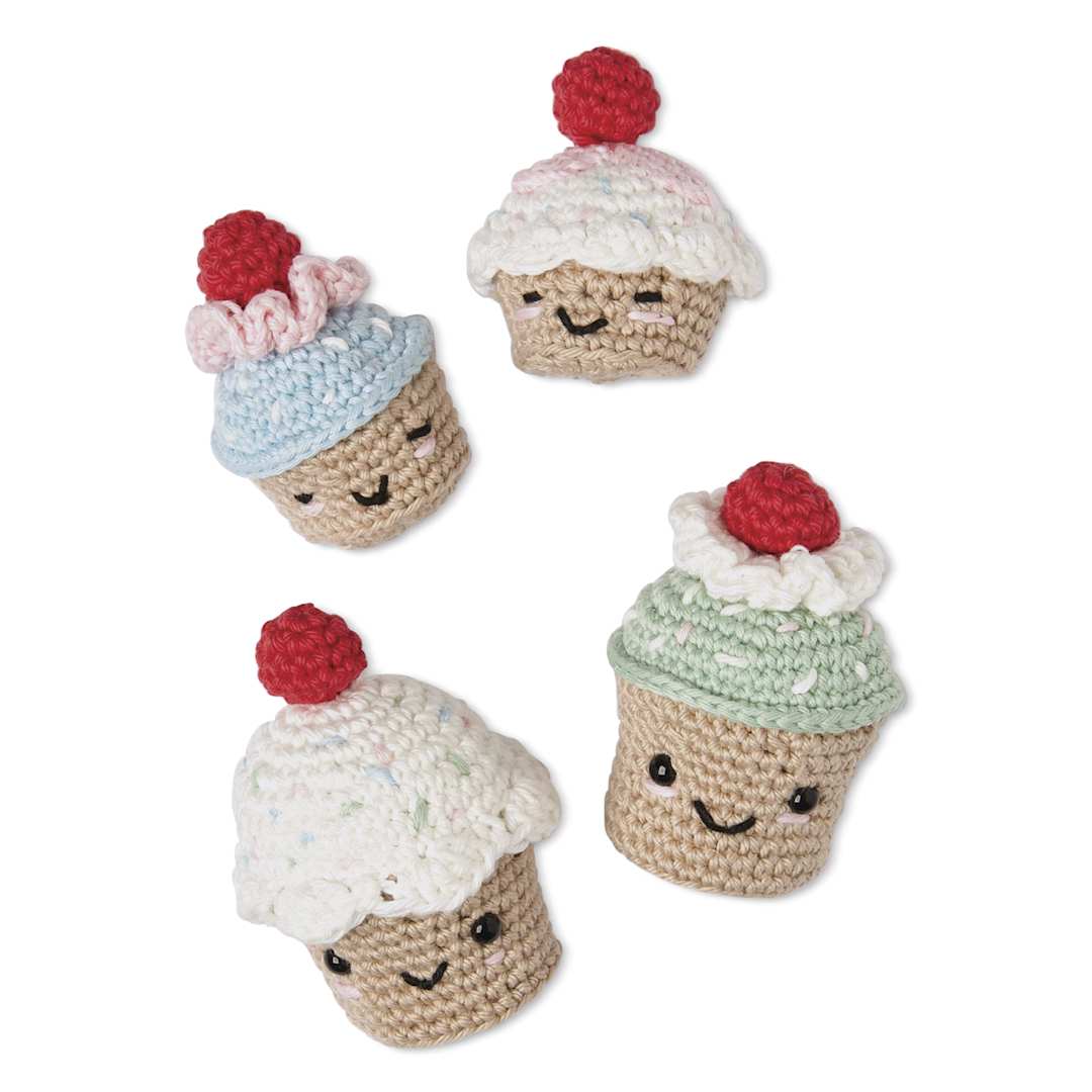 Open in modal - DMC Amigurumi Kits - Very Cherry Cupcakes - finished examples