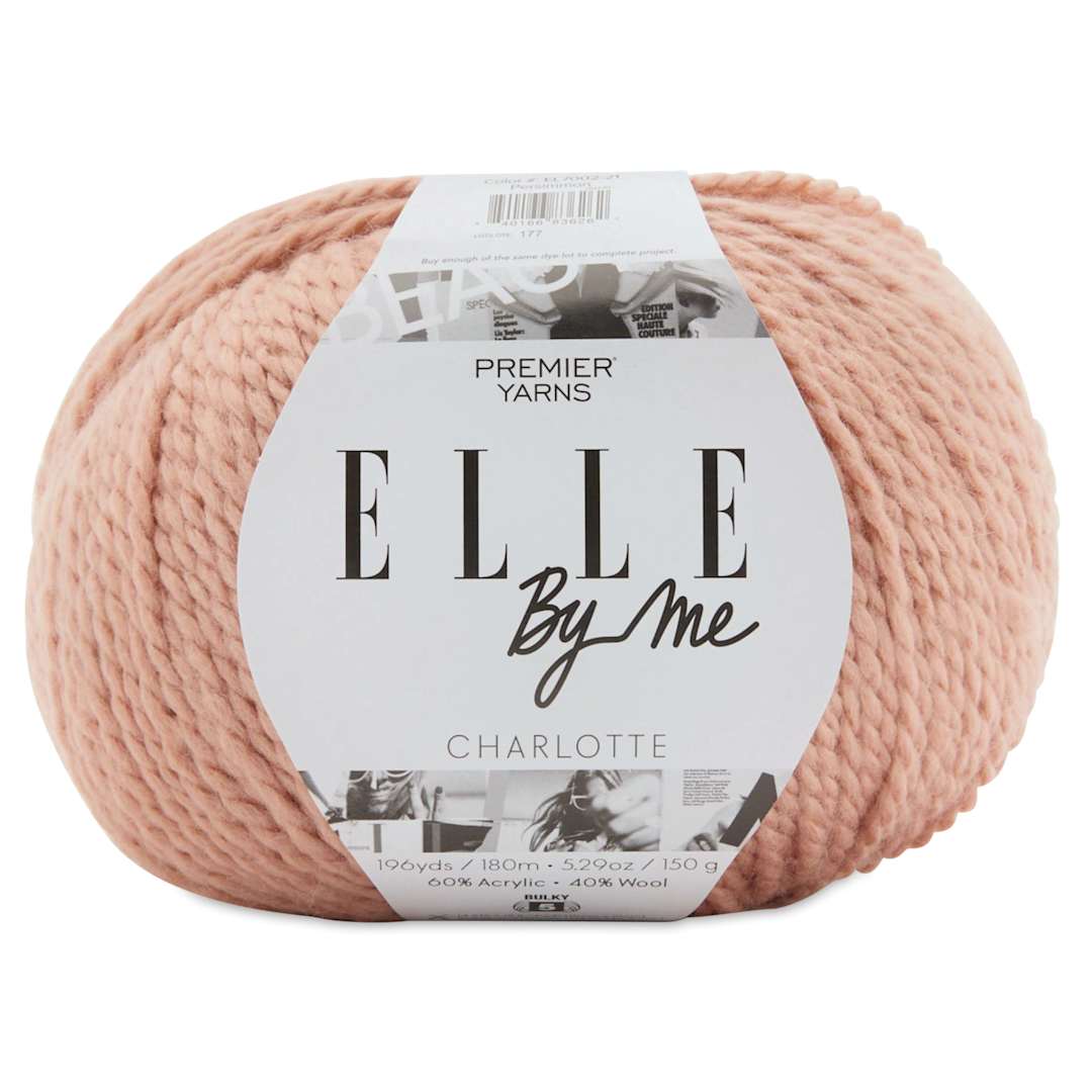 Open in modal - Premier Yarn Elle By Me Charlotte Solids Yarn - Persimmon, 196 yds