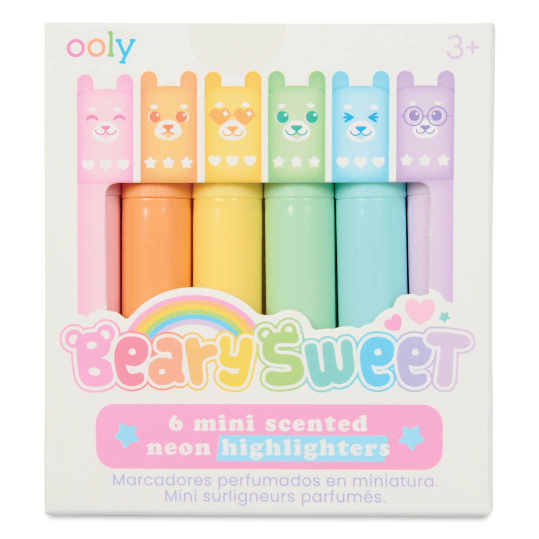 Open in modal - Ooly Beary Sweet Mini Scented Highlighters - Set of 6, front of package