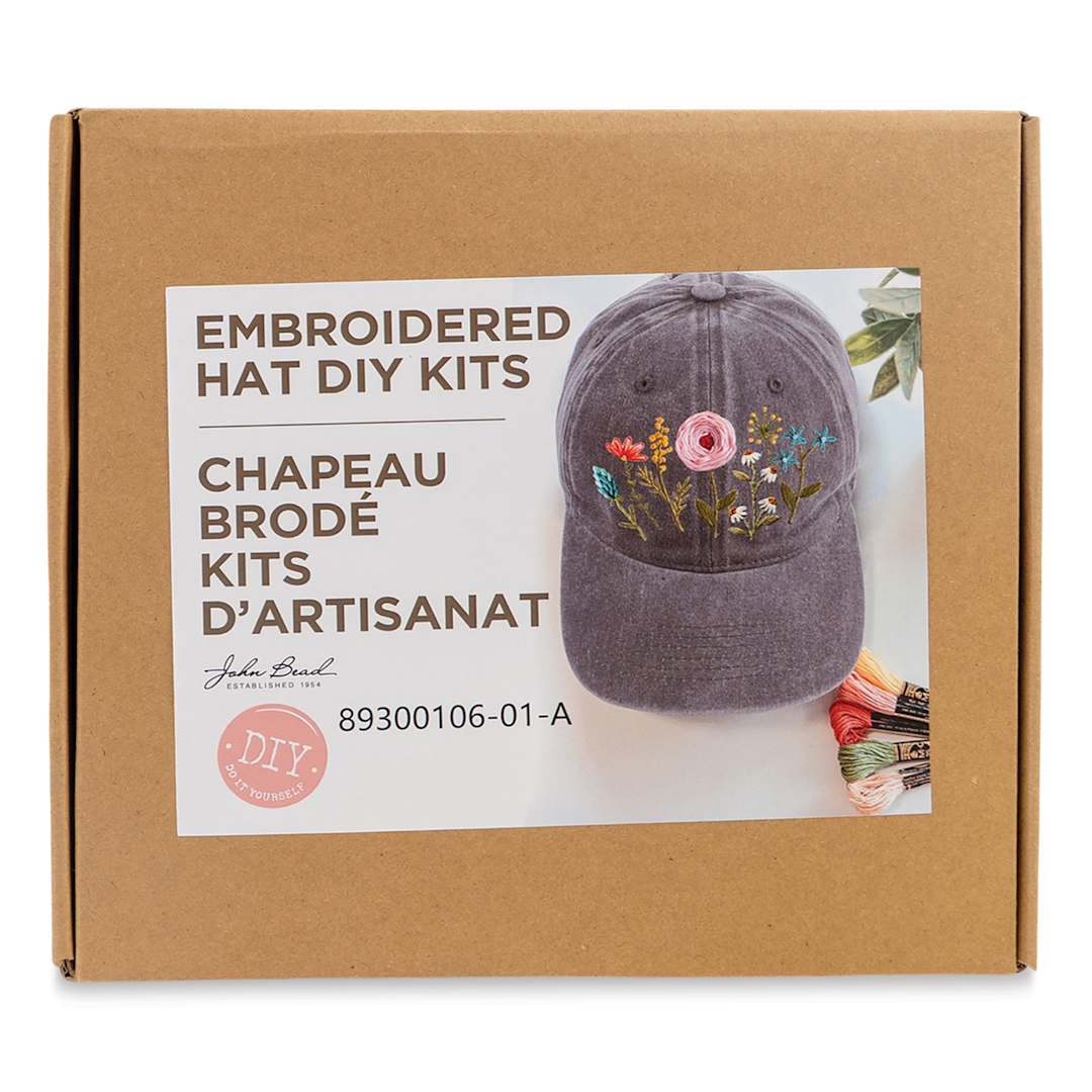 Open in modal - John Bead Embroidered Hat DIY Kit front of packaging