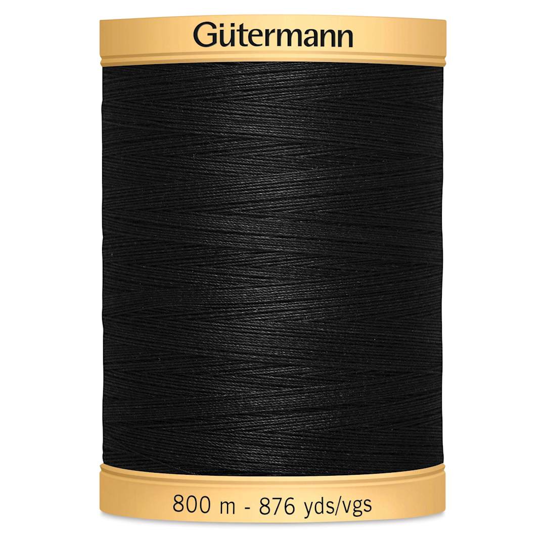Open in modal - Gutermann Cotton Thread - Black, 876 yd Spool