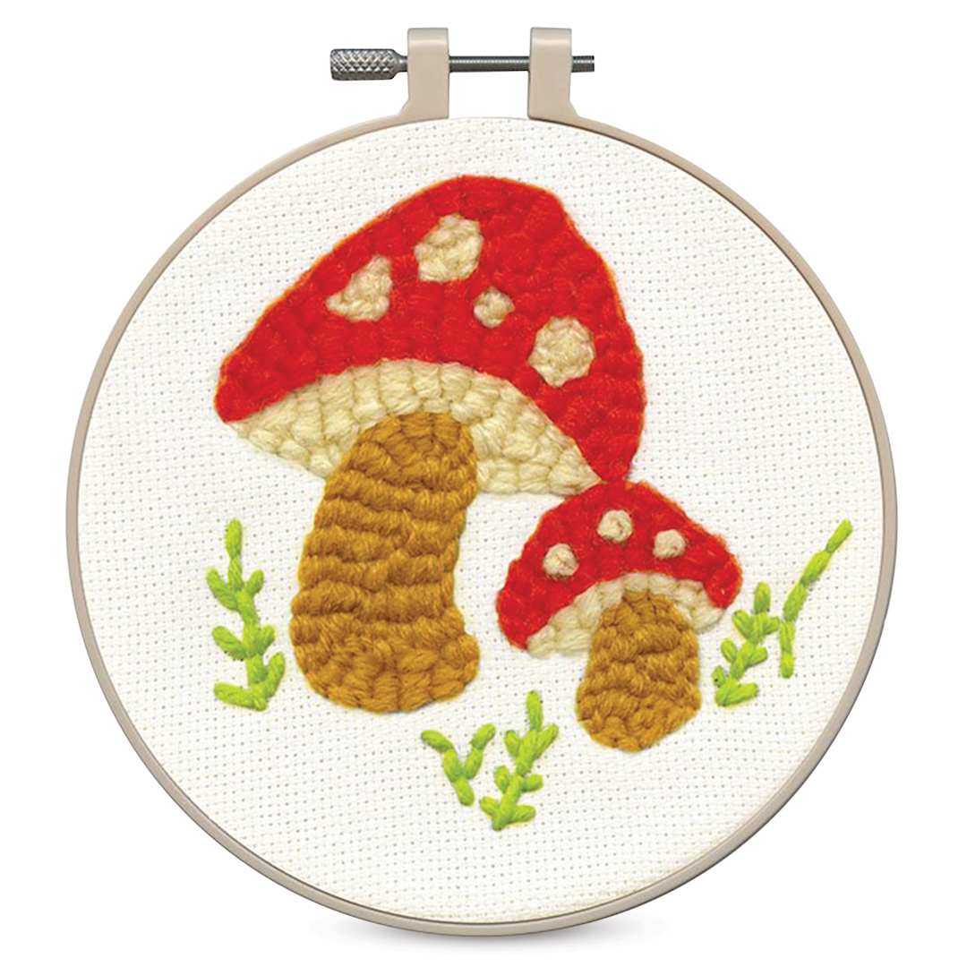 Open in modal - Design Works Yarn Punch Needle Kit - Mushroom