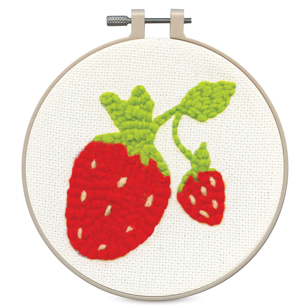 Open in modal - Design Works Yarn Punch Needle Kit - Strawberry