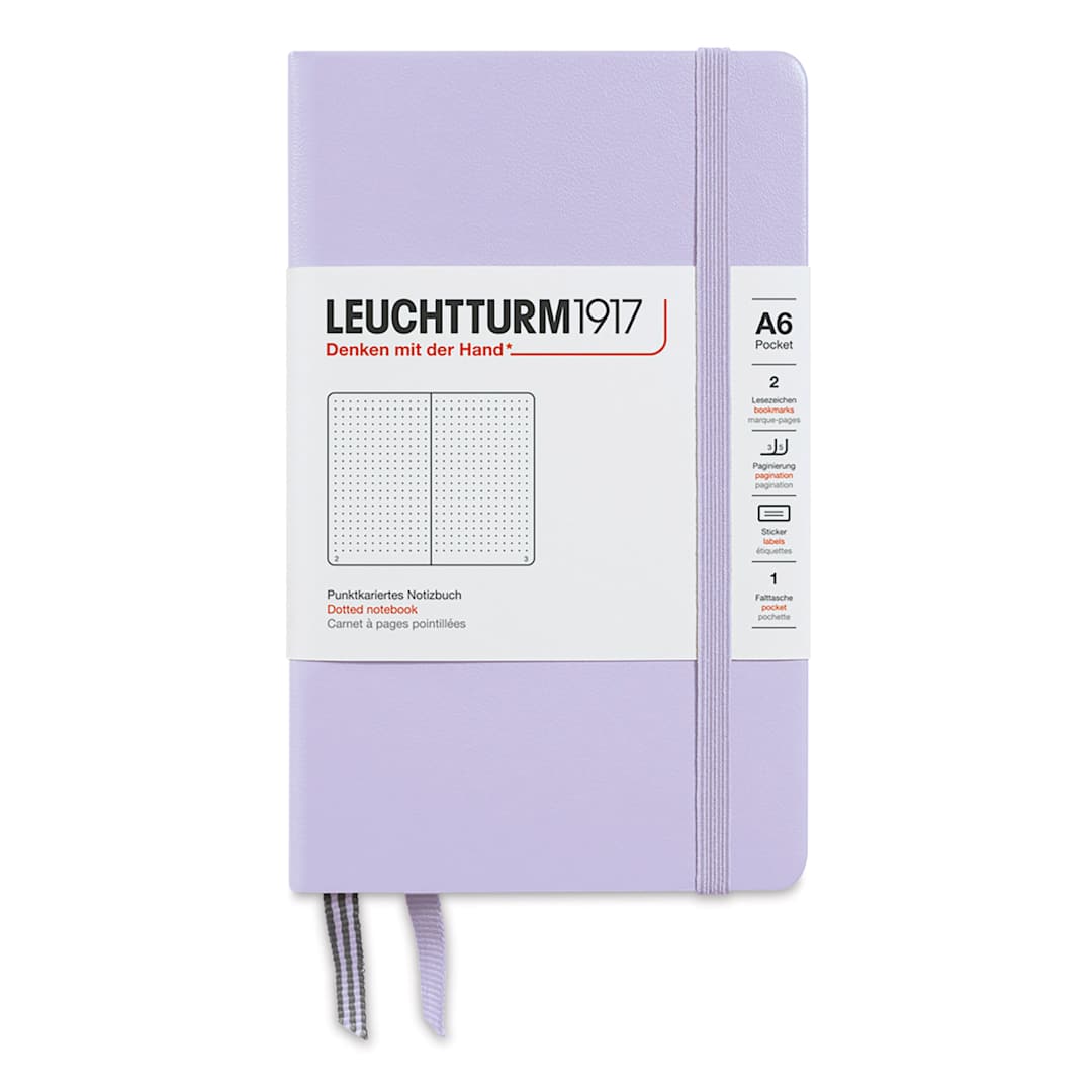Open in modal - Leuchtturm1917 Dotted Hardbound Notebook - Lilac, 3-1/2" x 6"