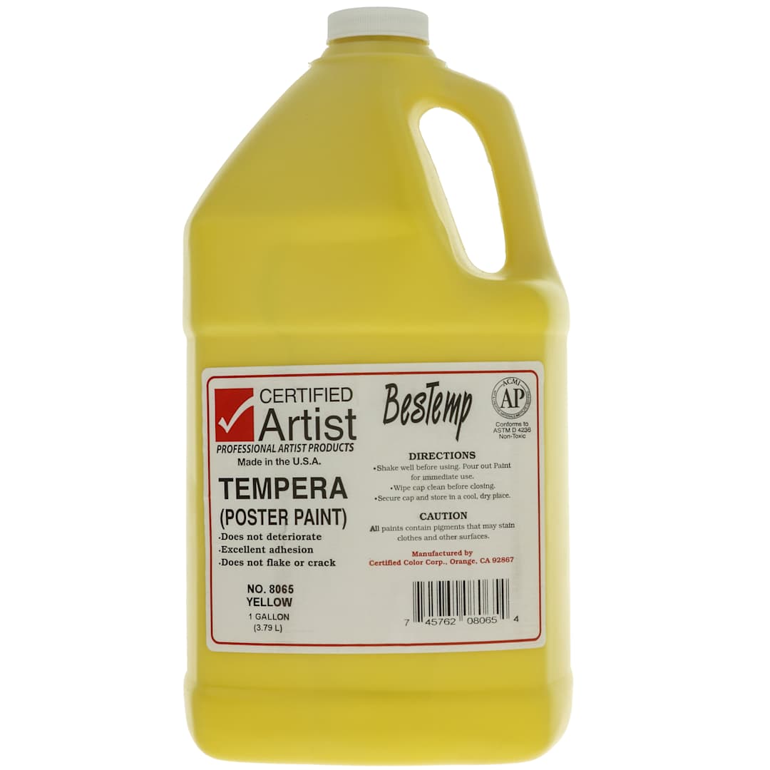 Open in modal - Bestemp Tempera Paint - Yellow,  Gallon