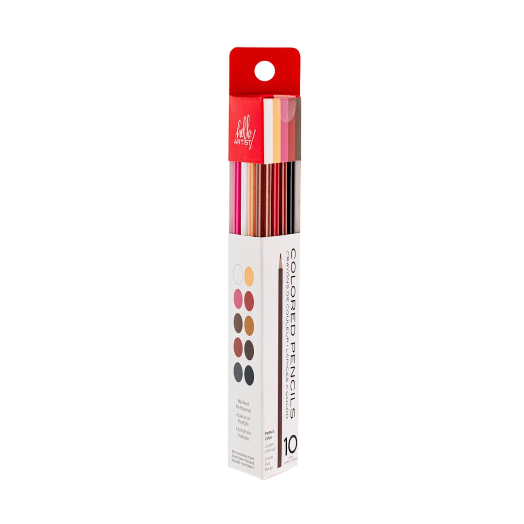Open in modal - Hello, Artist! Colored Pencils Set of 10, Portrait Colors