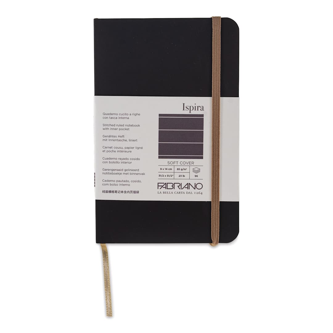 Open in modal - Fabriano Ispira Soft-Cover Notebook - Brown, 3-1/2" x 5-1/2", Ruled, front cover