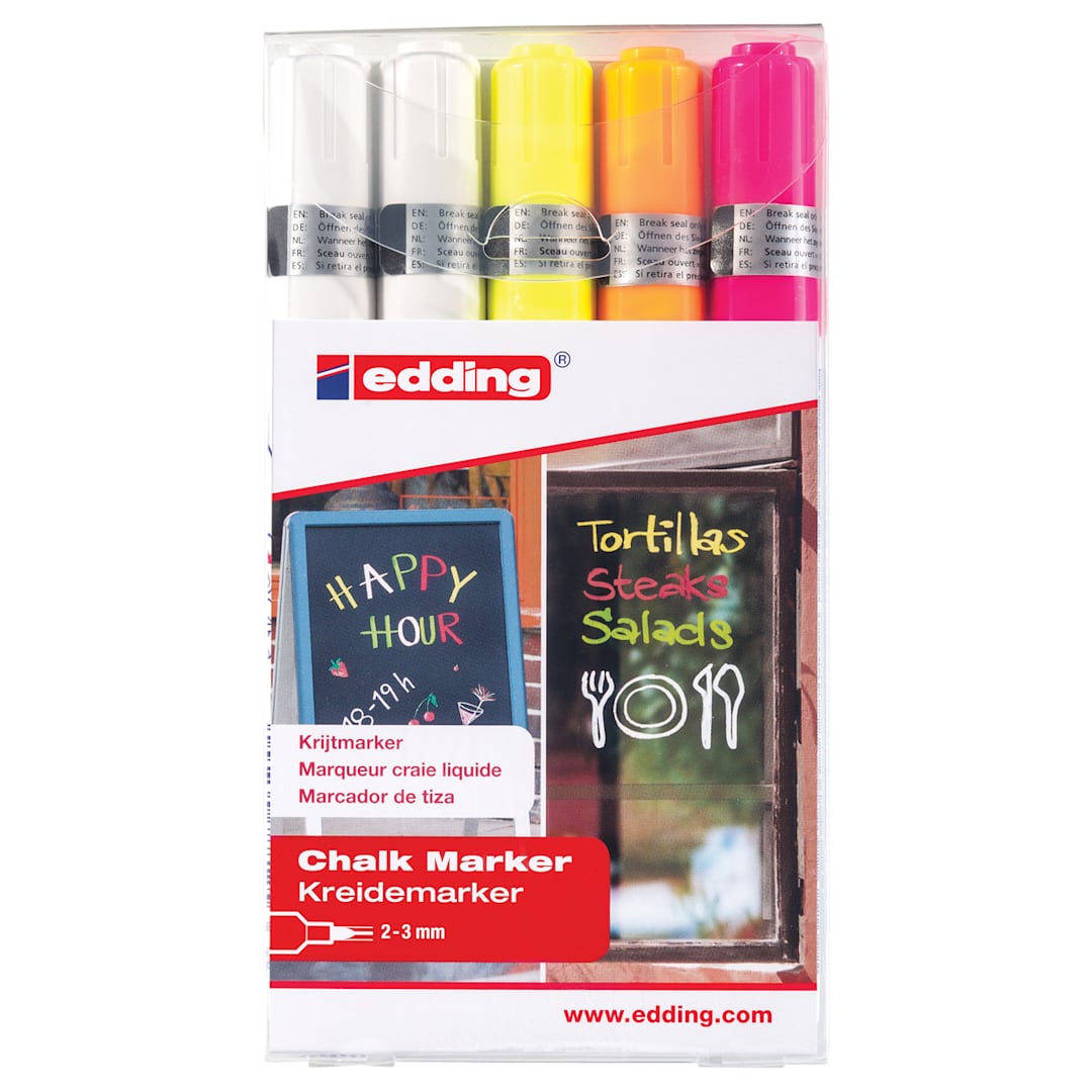 Open in modal - edding Chalk Marker Set 5-Marker Set