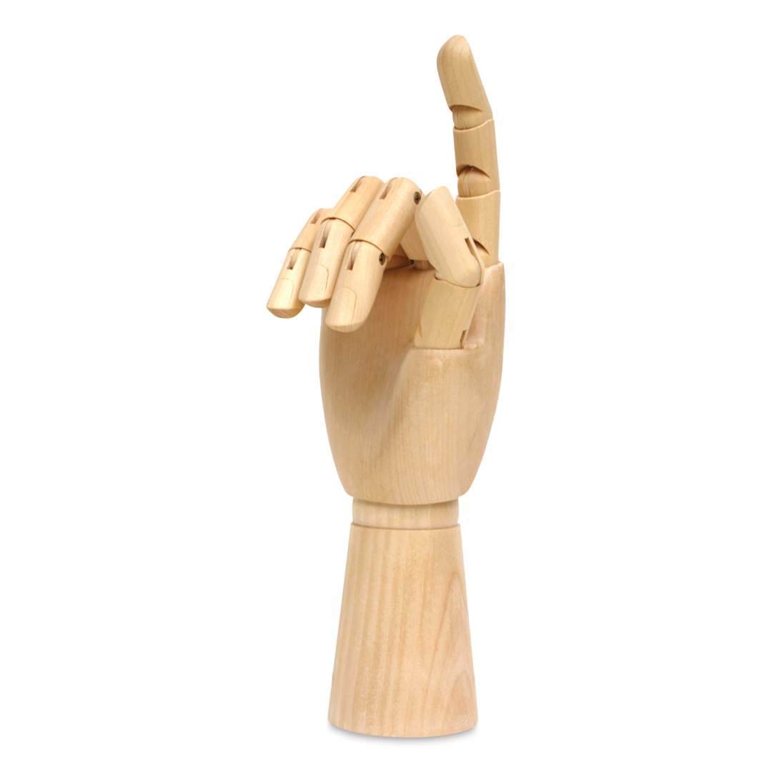 Open in modal - Art Alternatives Articulated Wooden Right Hand - 12", pointing finger