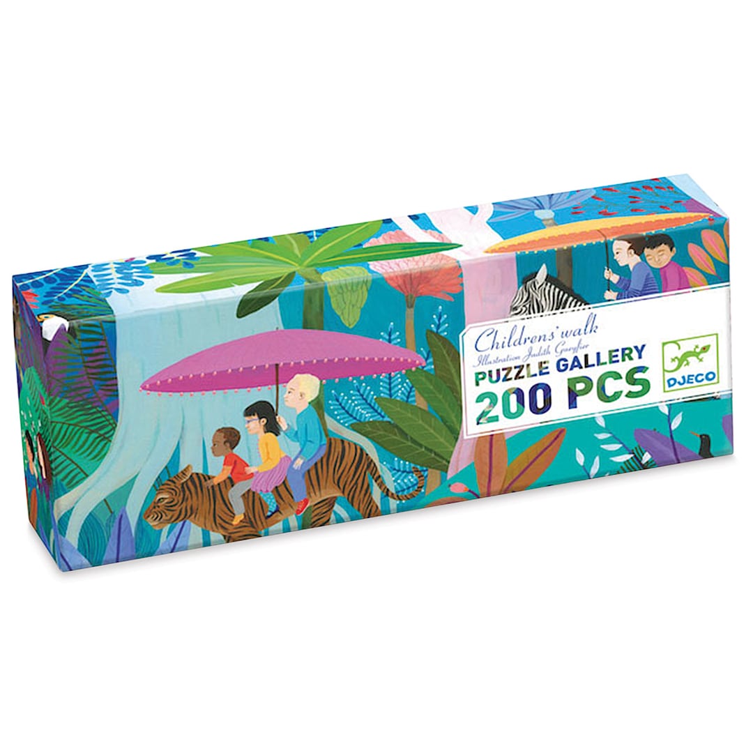 Open in modal - Djeco Gallery Puzzle-Children's Walk, 200 Pieces - front of packaging