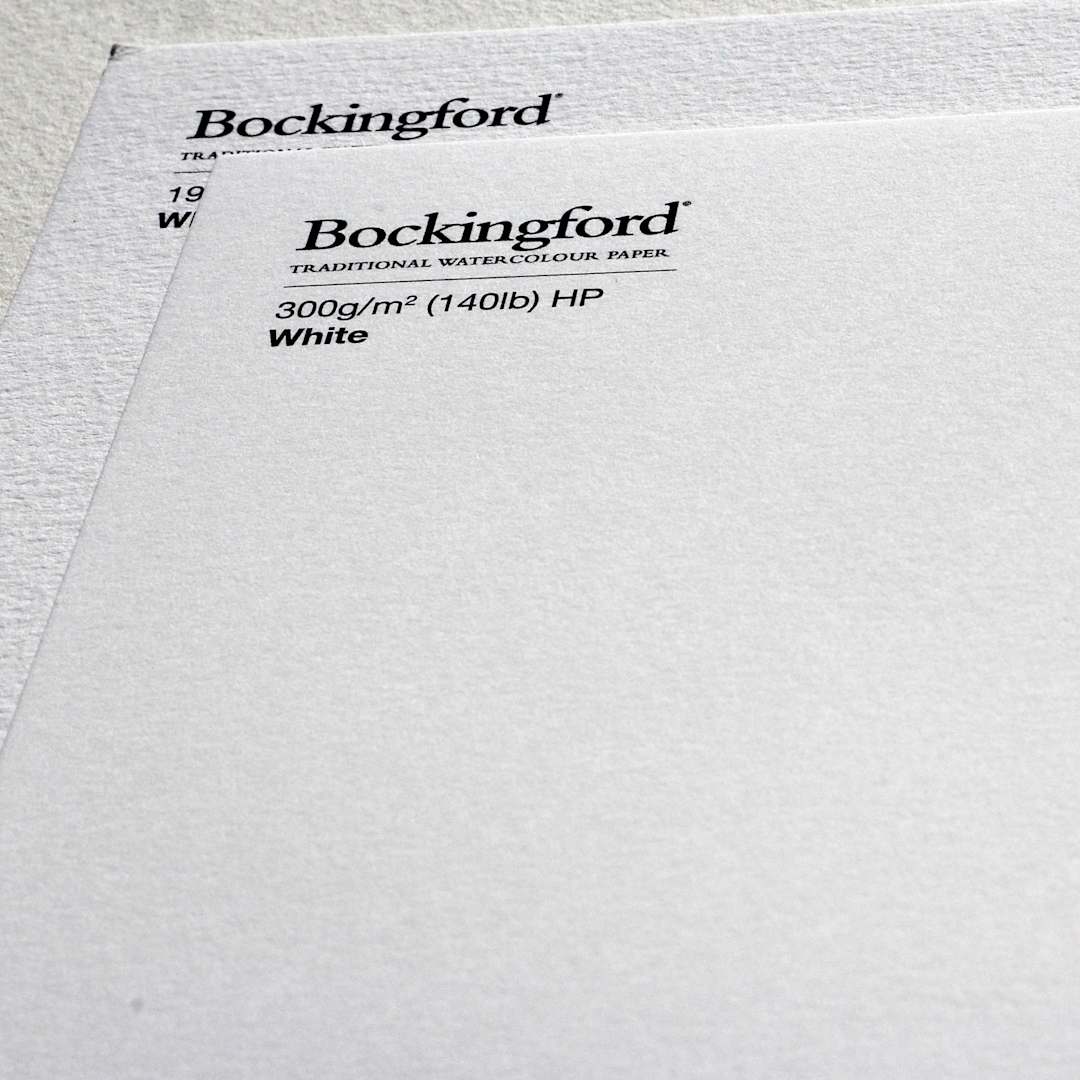 Open in modal - St Cuthberts Mill Saunders Waterford Watercolor Sheets, Hot-Press, White, 2 Deckle Edges, 10 Shts./Pkg.