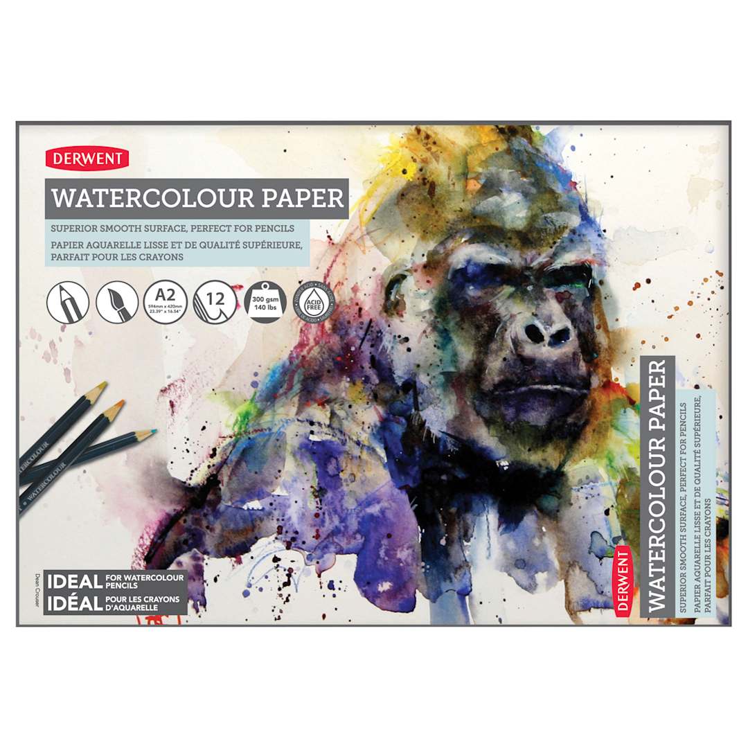 Open in modal - Derwent Watercolor Paper Pad, 16.5 in x 23.4 in, (A2)