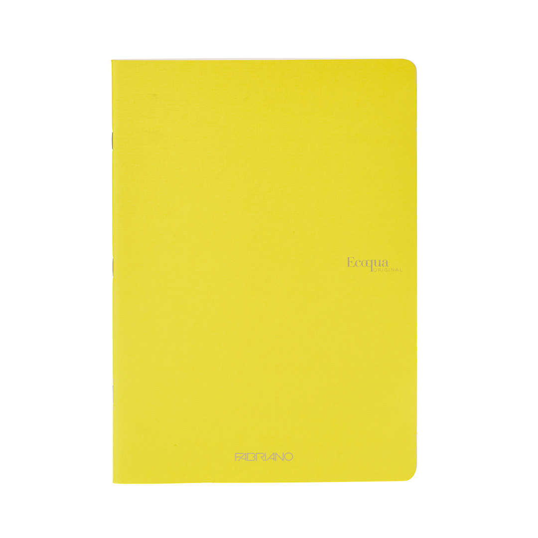 Open in modal - Fabriano Ecoqua Original Staple-Bound Notebook, 5.8 in x 8.3 in, A5, Dotted, 40 Sheets, Yellow