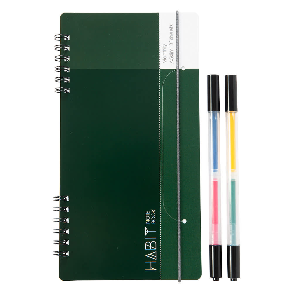 Open in modal - Nakabayashi Notebook 4.33" x 8.27" (A5 Slim) - Green