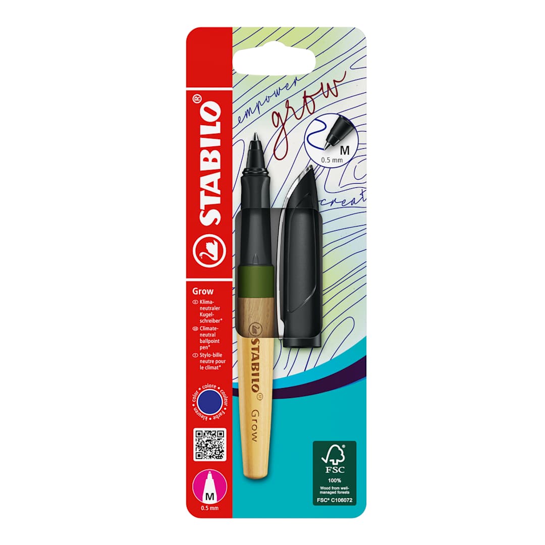 Open in modal - Grow Fountain & Ballpoint Pen Ballpoint Pen - Moss Green/Oak