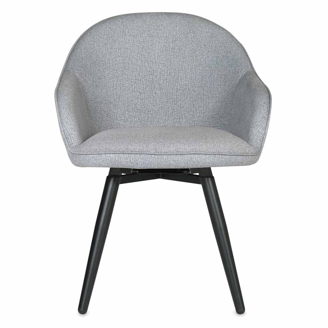 Open in modal - Studio Designs Dome Swivel Chairs - Front view of Gray Arm Chair