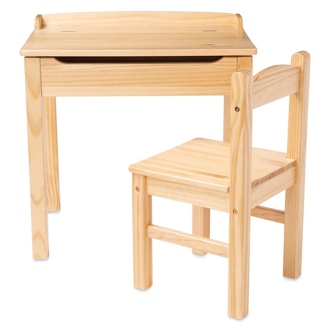 Open in modal - Melissa & Doug Lift Top Desk and Chair - Honey