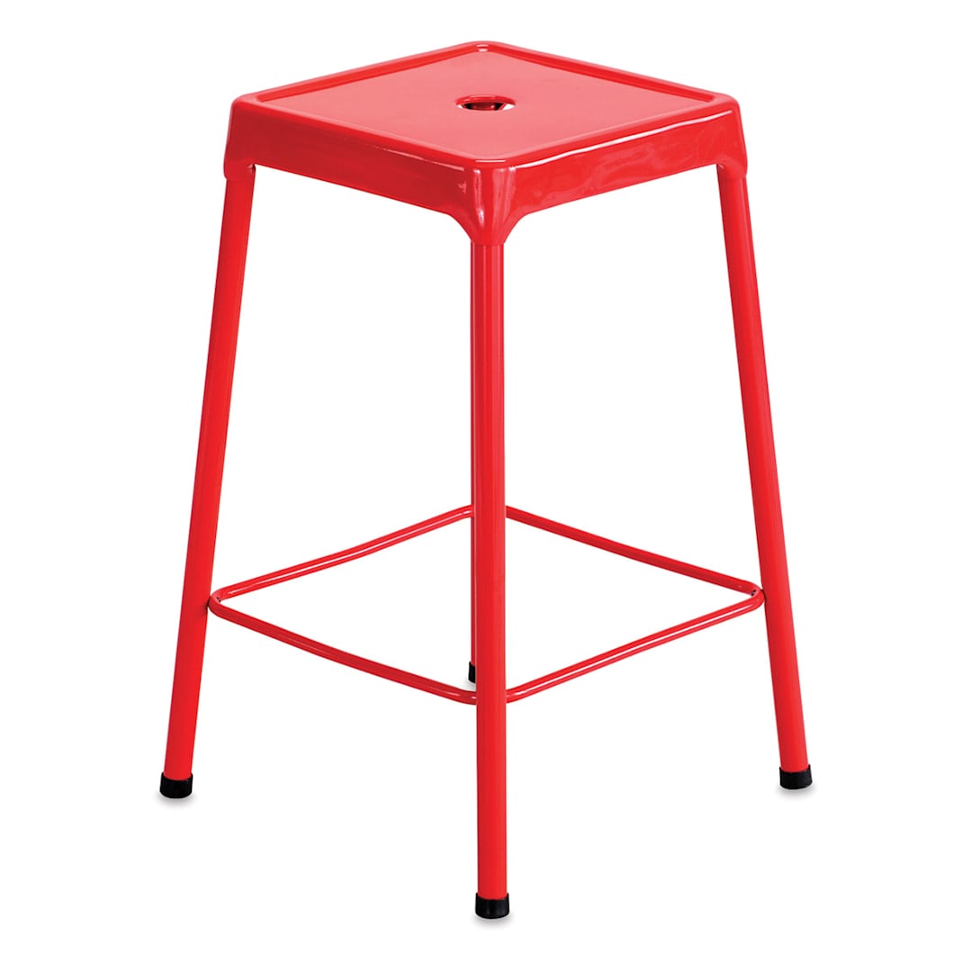 Open in modal - Safco Steel Counter Stool - Red
