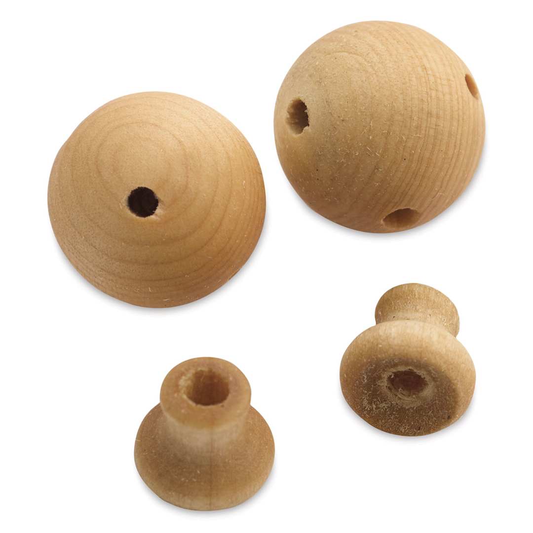 Open in modal - John Bead Aromatic Wooden Guru Beads - Cedarwood, 12 mm, Pkg of 2