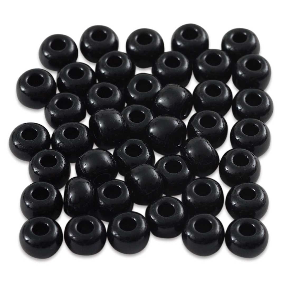Open in modal - John Bead Fiber Craft Beads - Black Beads loose