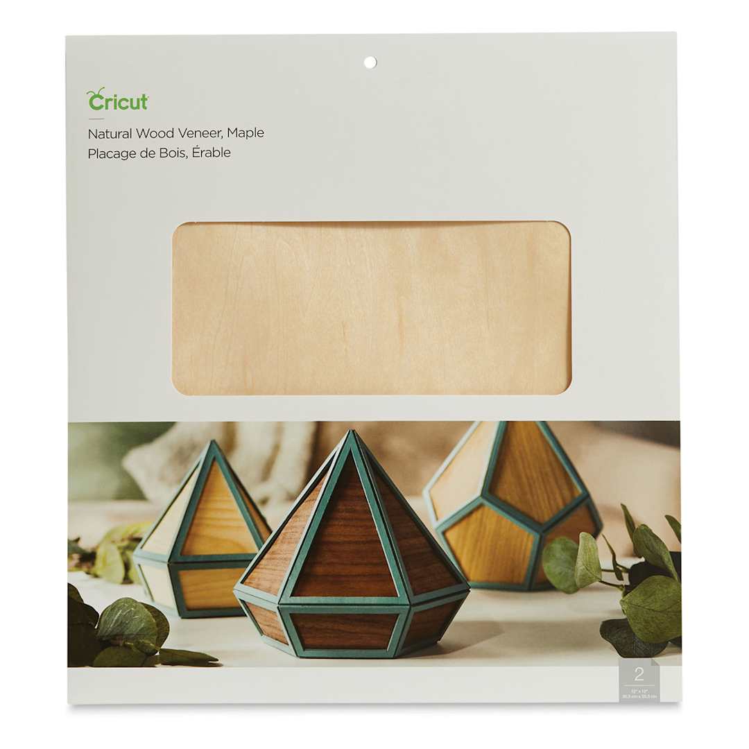 Open in modal - Cricut Wood Veneer - Front of 2 pc Maple Veneer package