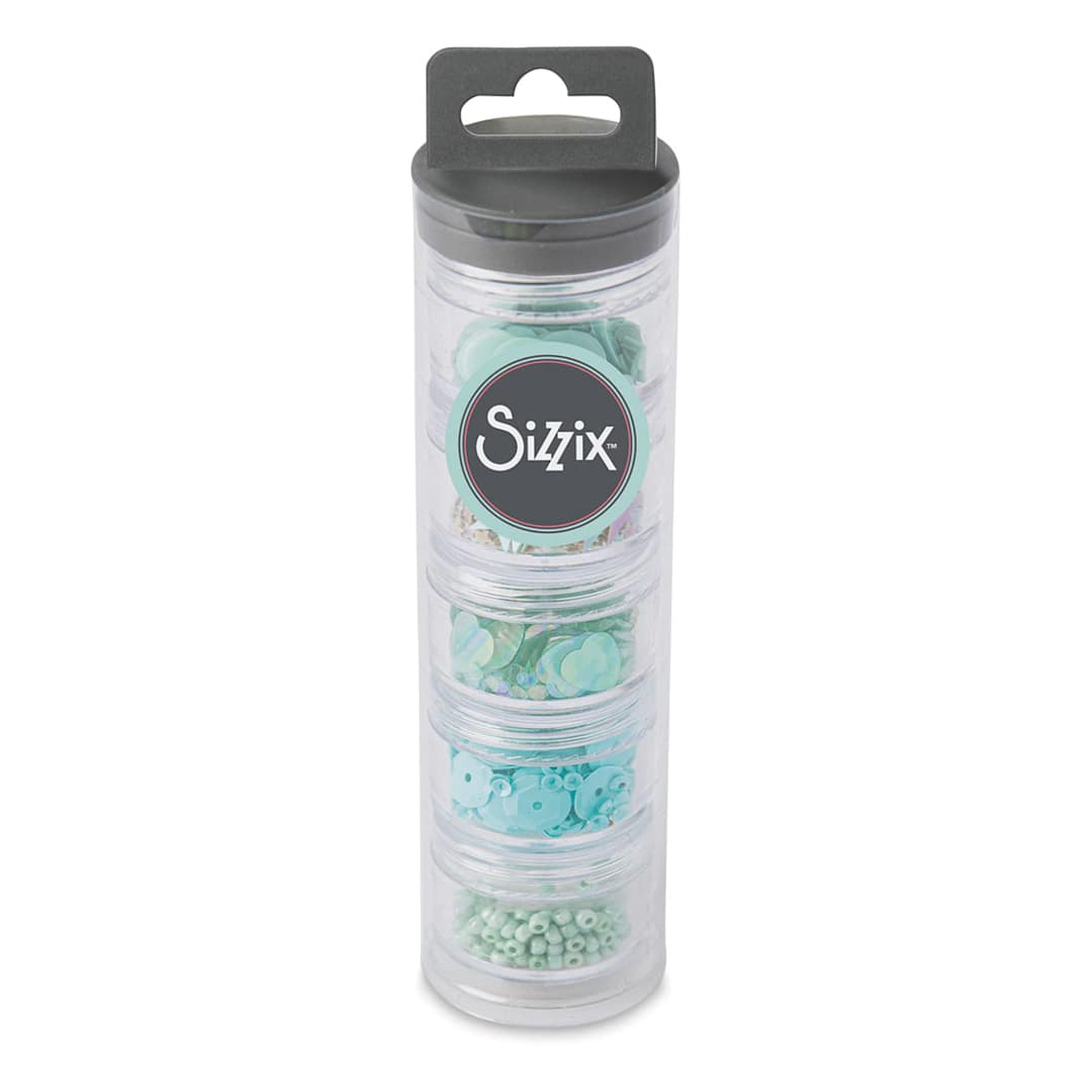 Open in modal - Sizzix Sequins and Beads - Mint Julep - front of packaging