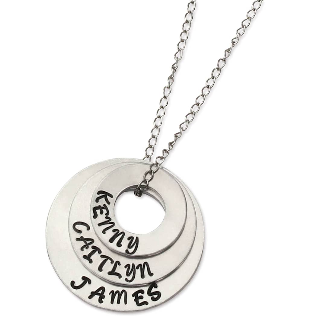 Open in modal - ImpressArt Stamp It Yourself Necklace Kit - Multi Washer, stamped washer necklace