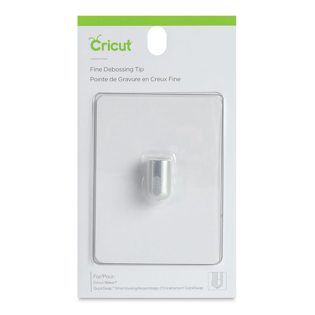 Open in modal - Cricut Debossing Tips - Front of blister package of Fine Tip only
