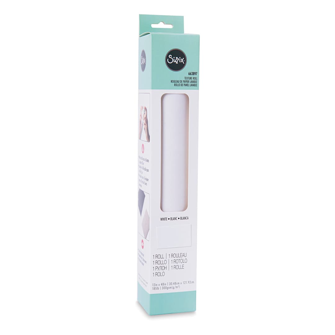 Open in modal - Sizzix Surfacez Texture Rolls - front of package, White