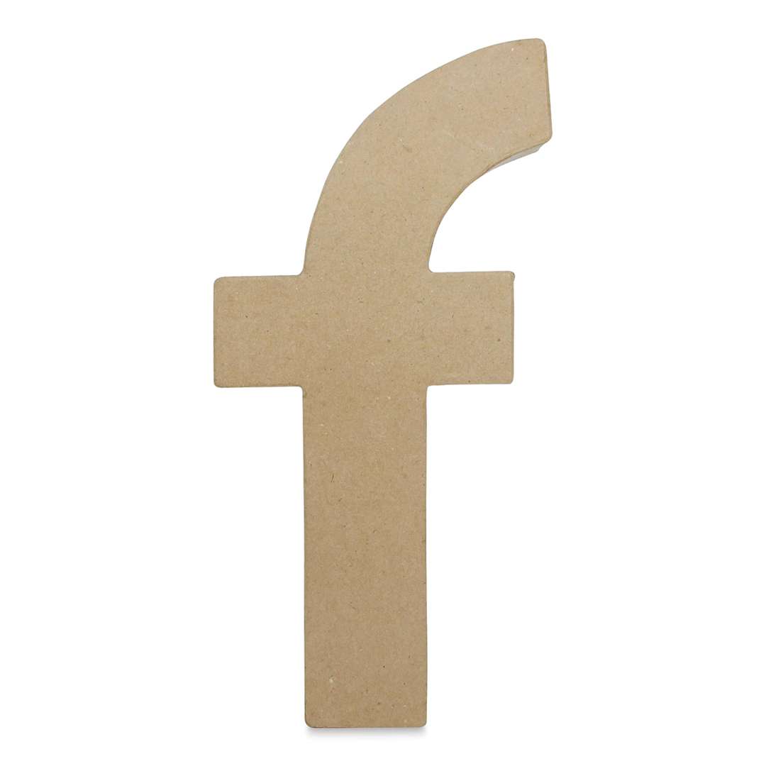 Open in modal - DecoPatch Paper Mache Funny Letter - F, Lowercase, 6" W x 12" H x 2" D