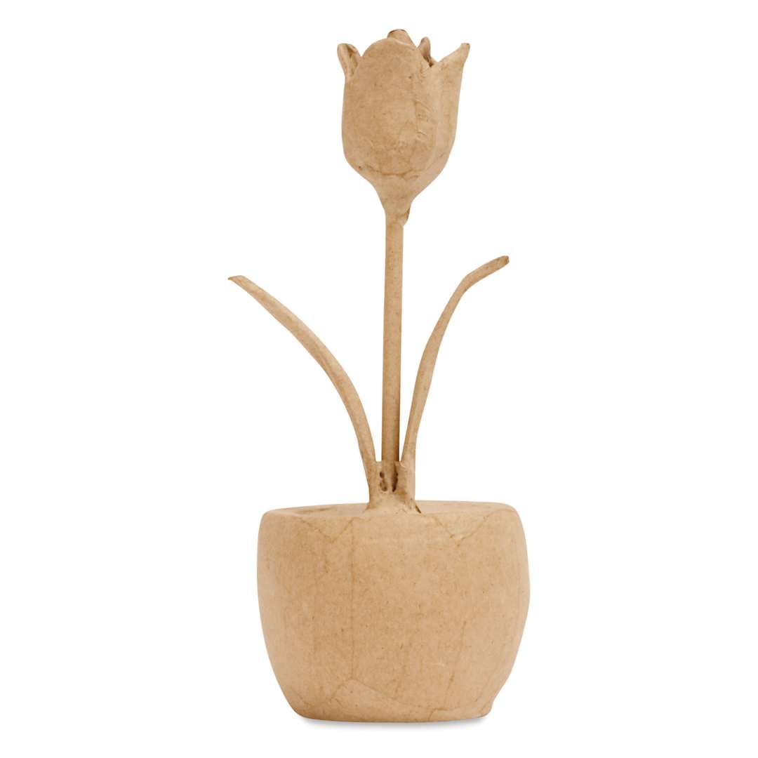 Open in modal - Decopatch Paper Mache Potted Flowers - Tulip