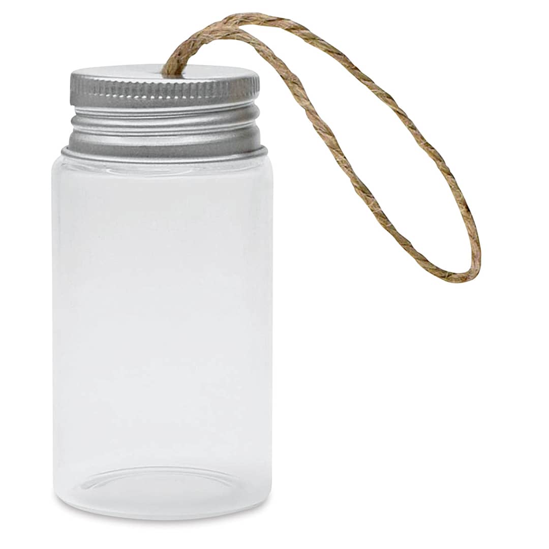 Open in modal - Craft Decor Glass Jar -Twist Lid, 2-3/4" H x 1-3/5" W