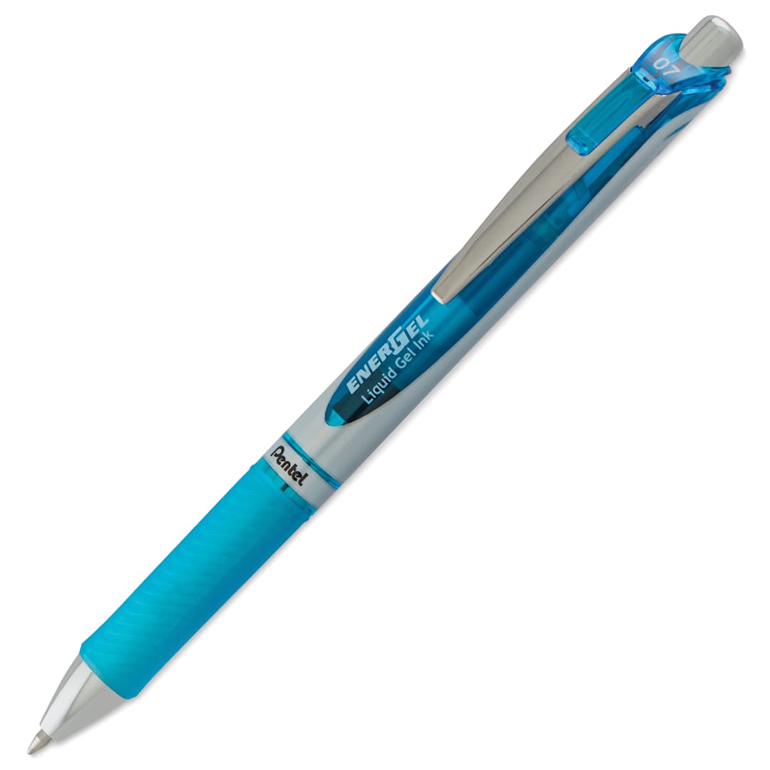 Open in modal - Pentel EnerGel RTX Gel Pen - Sky Blue, 0.7 mm