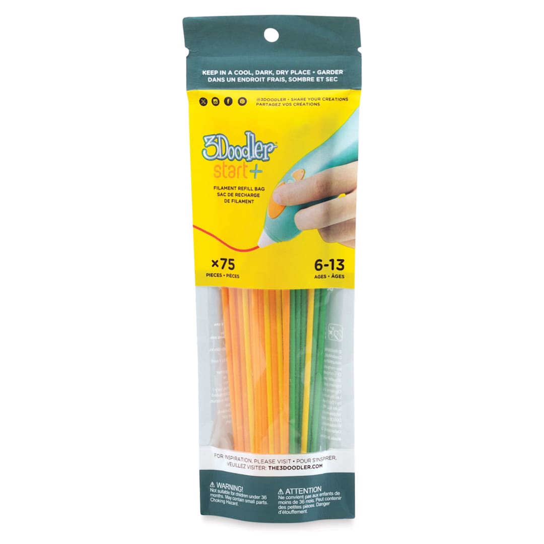 Open in modal - 3Doodler Start+ Eco Filament - Garden Blend, Pkg of 75 front of packaging