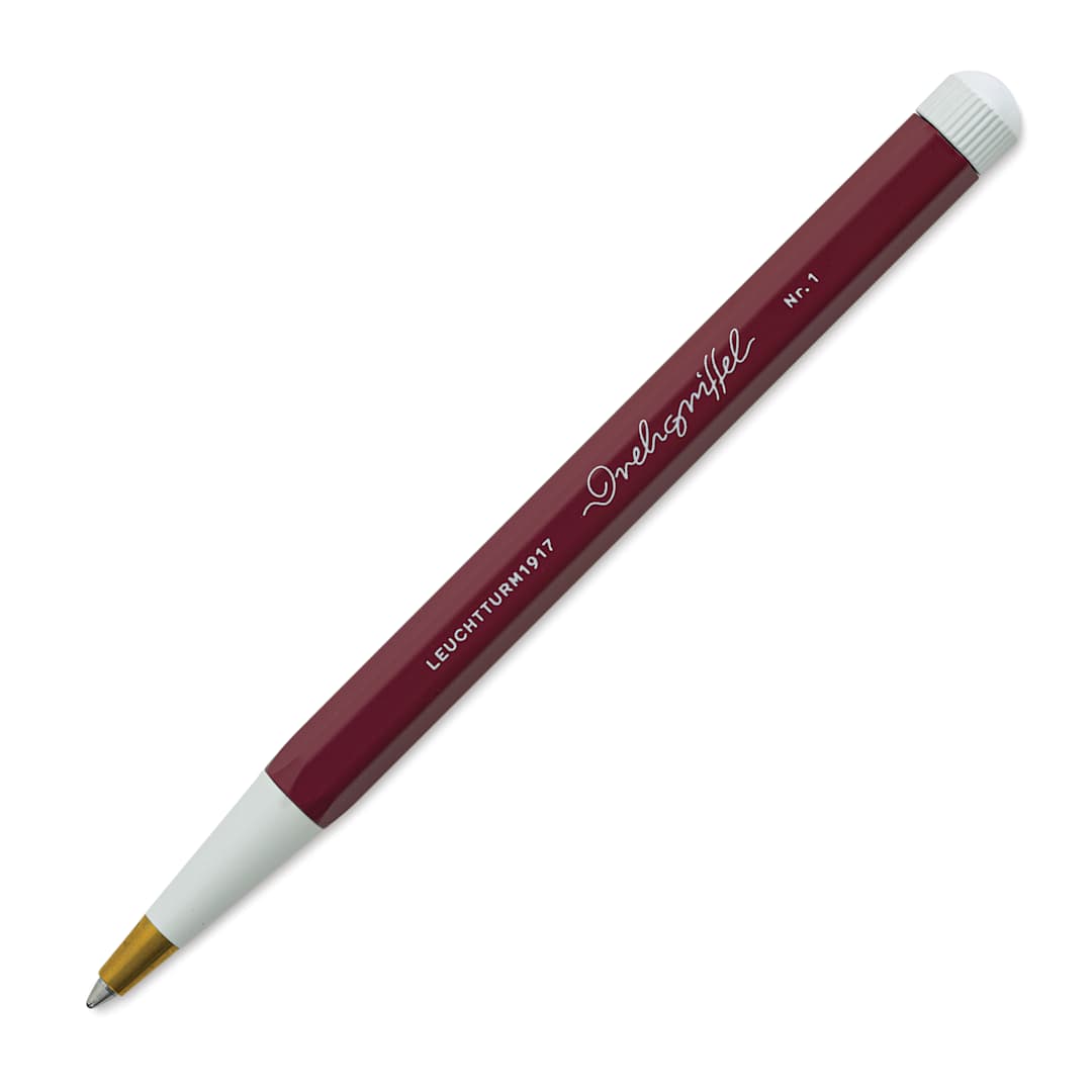 Open in modal - Leuchtturm1917 Drehgriffel Nr. 1 Ballpoint Pen - Port Red out of packaging, open