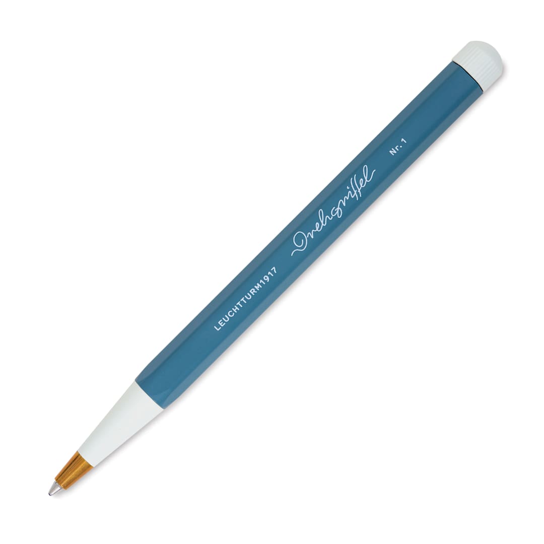 Open in modal - Leuchtturm1917 Drehgriffel Nr. 1 Ballpoint Pen - Stone Blue out of packaging, open