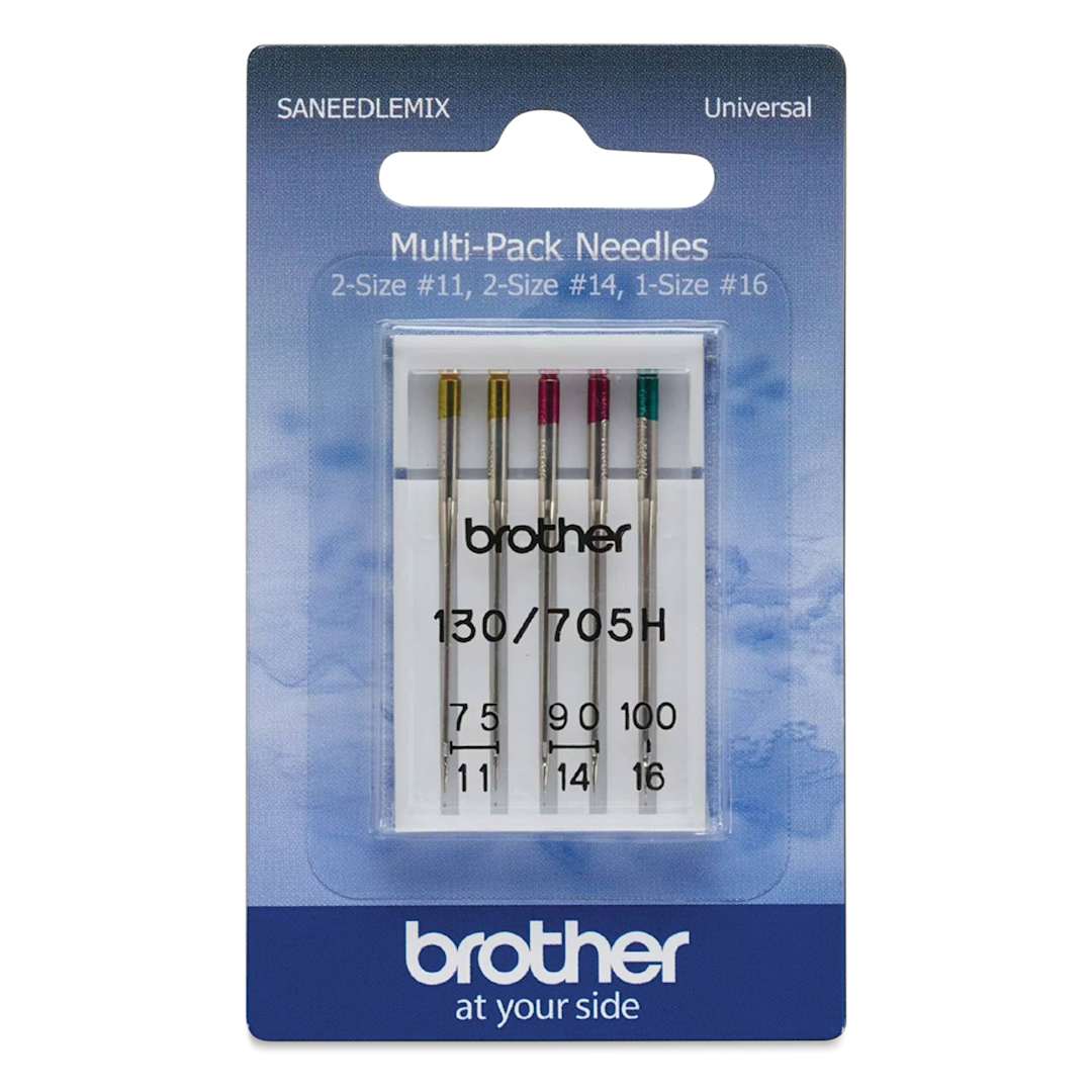 Open in modal - Brother Universal Sewing Machine Needles - Set of 5, Assorted Sizes front of packaging