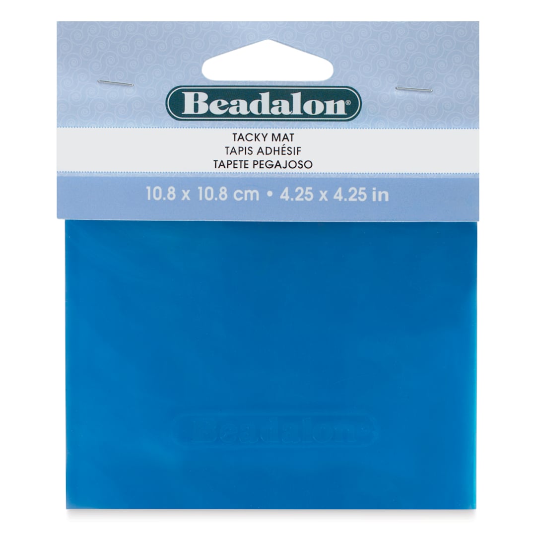 Open in modal - Beadalon Tacky Bead Mat - 4.25" x 4.25" front of packaging