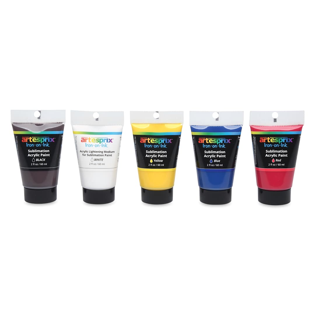 Open in modal - Artesprix Sublimation Acrylic Paints - Basic Set of 5, 2 oz tubes