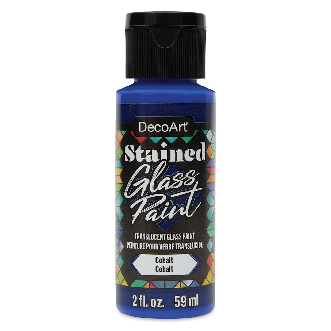 Open in modal - DecoArt Stained Glass Paint - Cobalt, 2 oz bottle