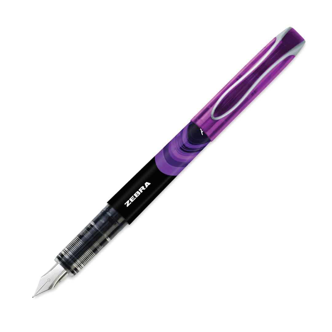 Open in modal - Zebra Fountain Pen - Purple, cap off