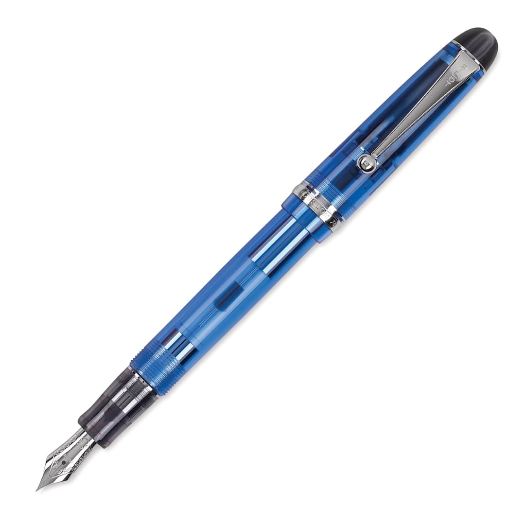 Open in modal - Pilot Custom 74 Fountain Pen - Blue, Medium, cap off