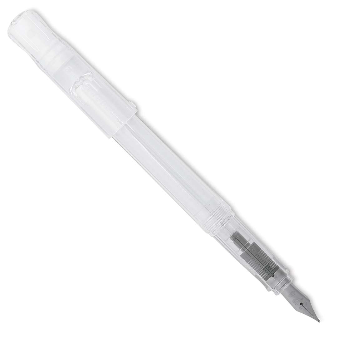 Open in modal - Pilot Kakuno Fountain Pen - Clear, Medium Nib, cap off