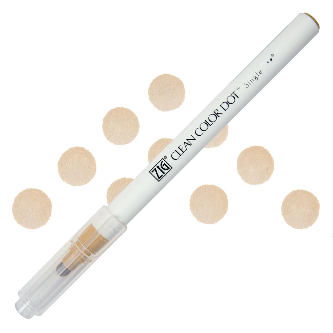 Open in modal - Zig Clean Color Dot Marker - Oatmeal, swatch and marker