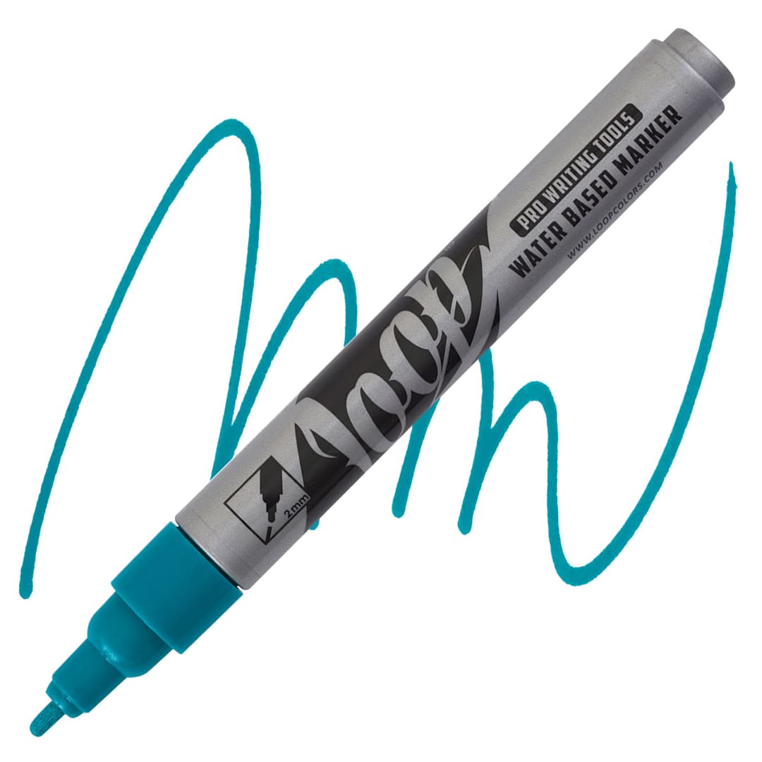 Open in modal - Loop Water-Based Acrylic Marker - Brescia, 2 mm marker and swatch